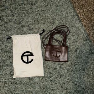 Chocolate Brown Telfar bag only used once!! Basically brand new!!